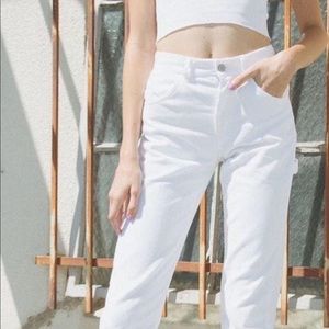 Brandy Melville/John Galt white corduroy pants